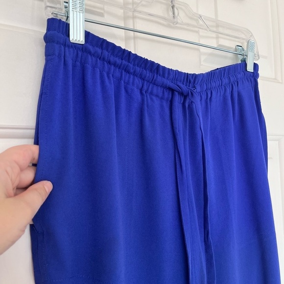 T. Babaton Cobalt Blue Relaxed Fit Drawstring Waist Trouser XS - Picture 3 of 16